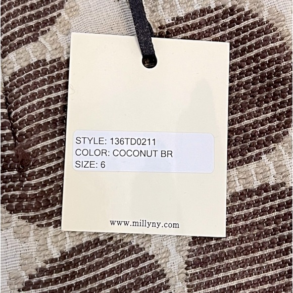 NWT Milly Coconut Brown Circle Print Mini Skirt - Picture 7 of 7